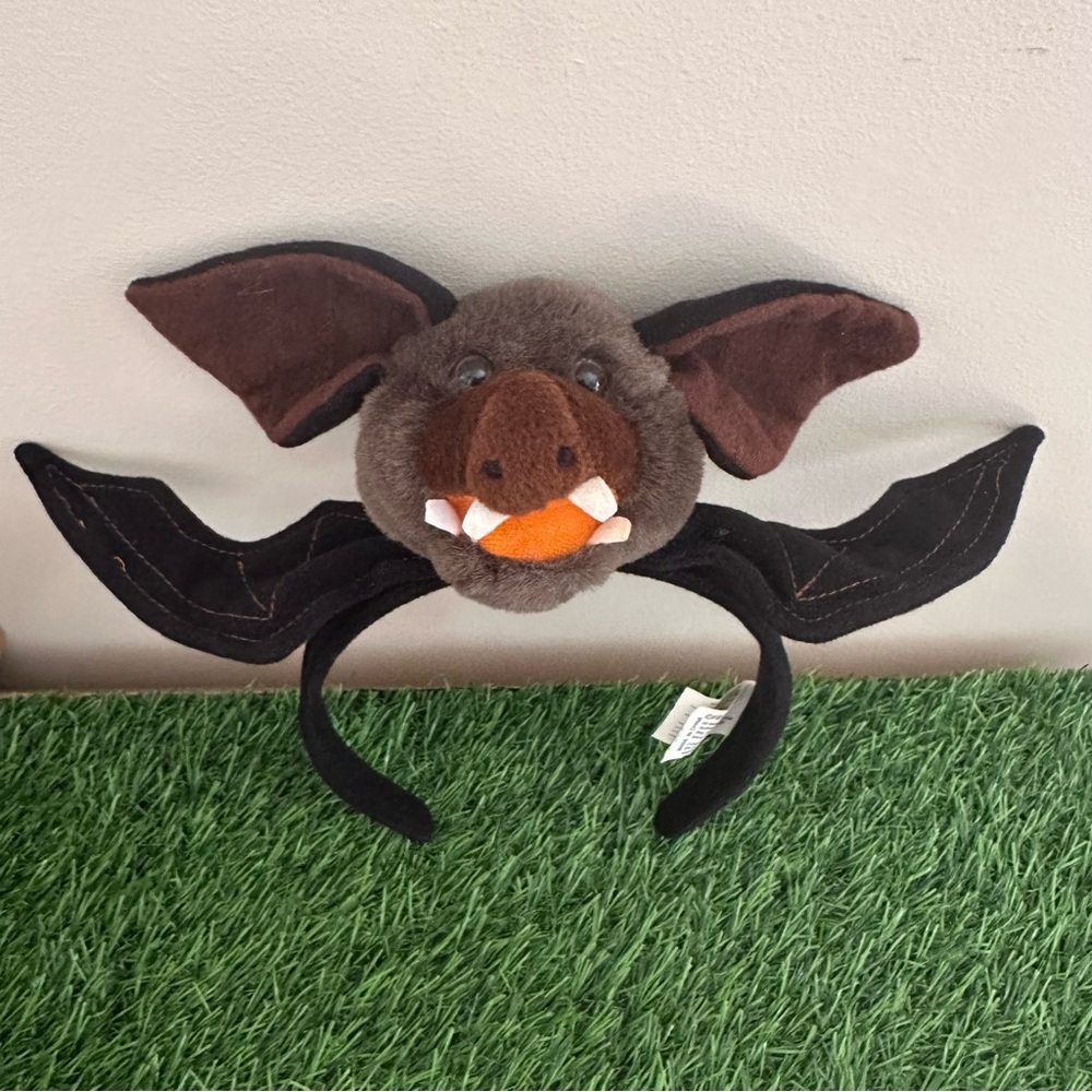 Fiesta Halloween Plush Bat Headband Black & Brown 8.5” – Ages 3+ – Used